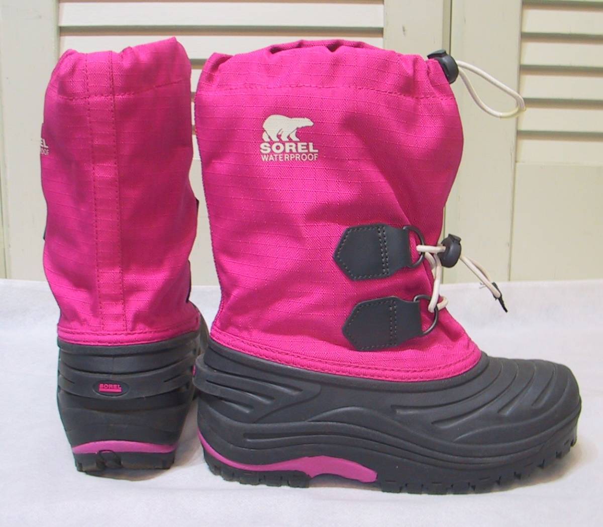 SOREL /ソレル Sorel Super Trooper Children Snow Boots 子供用/キッズ用　スノーブーツ 19㎝　NY1518 ピンク　美品　CANADA/カナダ_画像5