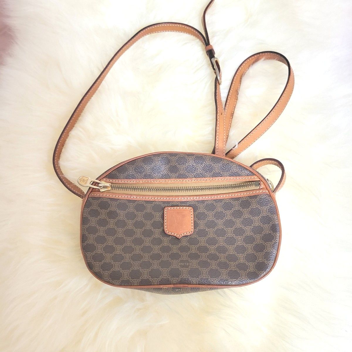 美品】CELINE オールドセリーヌ マカダム ミニショルダー (検 美品】CELINE オールドセリーヌ マカダム ミニショルダー (検