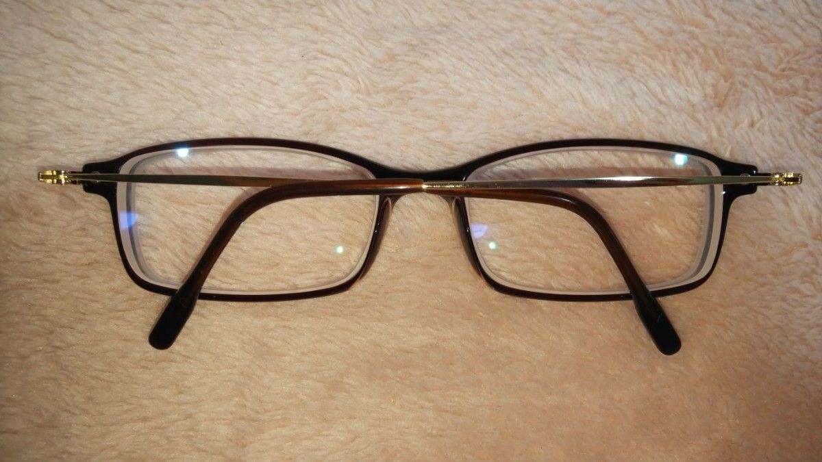 新品未使用 度あり 度入り 度付き 近視 メガネフレーム 眼鏡 オシャレ 上品 ブラウン 茶系 -8.00