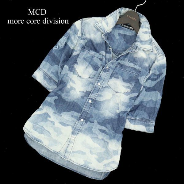 MCD more core division M si-ti- весна лето камуфляж * камуфляж общий рисунок короткий рукав Denim рубашка Sz.S мужской A3T03680_4#A
