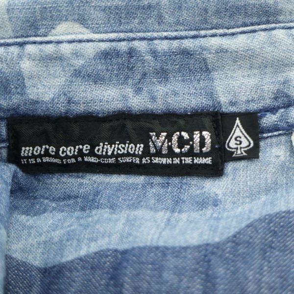 MCD more core division M si-ti- spring summer camouflage * camouflage total pattern short sleeves Denim shirt Sz.S men's A3T03680_4#A
