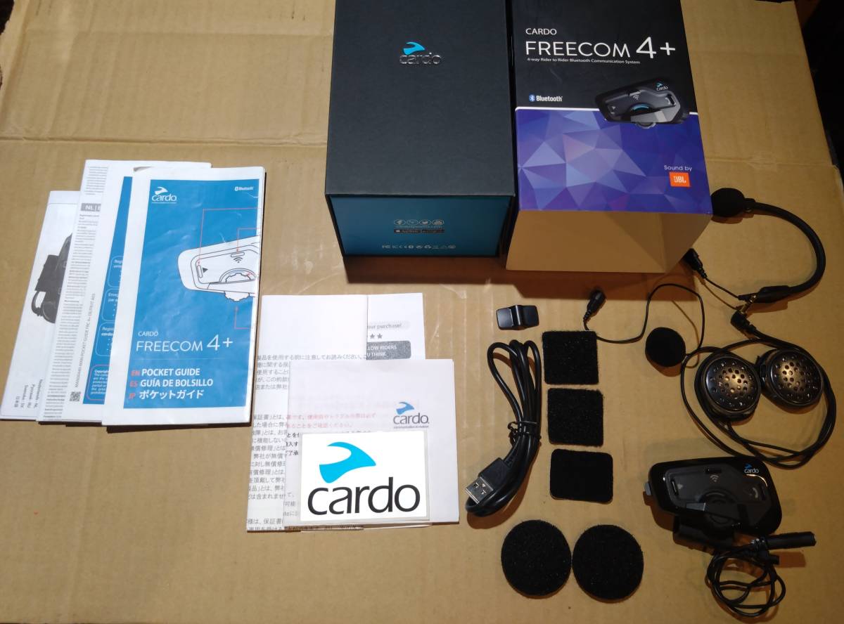 cardo (カルド) FREECOM 4+　JBL インカム と オーディオ/マイクロフォンキット FREECOM 4X FREECOMオーディオマイクキット_画像1