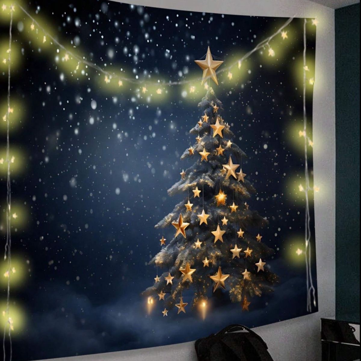 タペストリー 背景布 Xmas クリスマスツリー 模様替え ウォールデコ 壁掛け