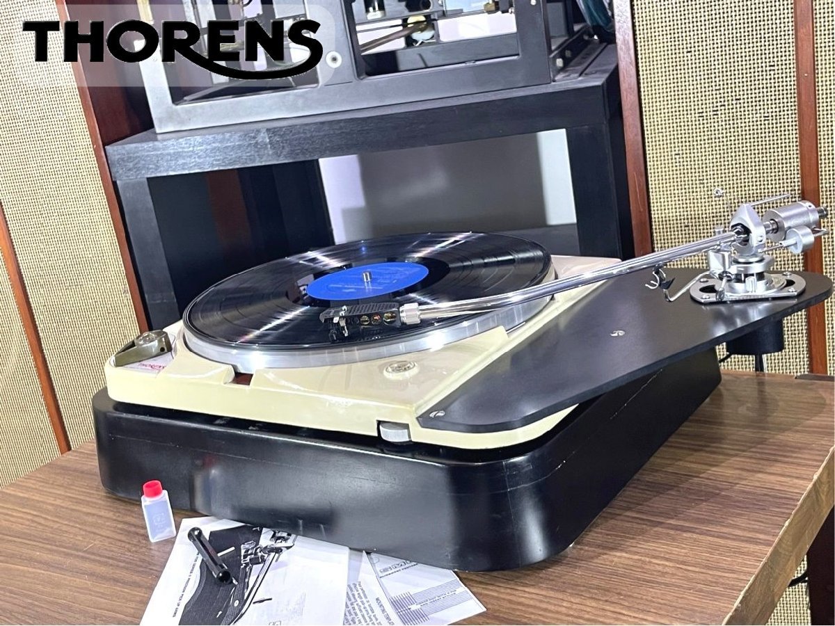 ターンテーブル THORENS TD124 SME 3012 S2 ロングアーム 搭載 SMEシェル等付属 リフターオイル補充済み Audio Station_画像1