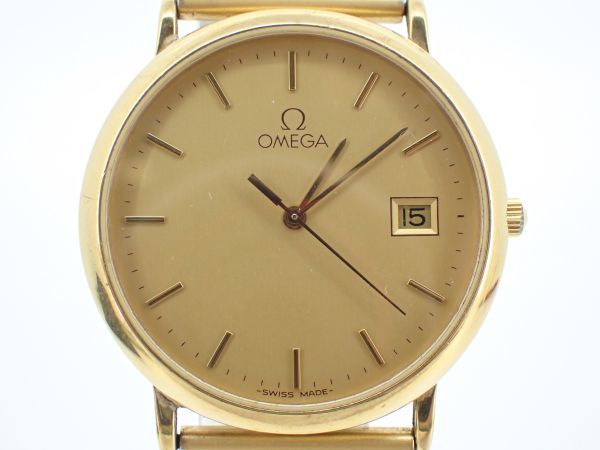 腕時計 2点まとめ OMEGA オメガ GUCCI グッチ DEVILLE デビル 1500 黒文字盤 ゴールド クォ―ツ_画像3