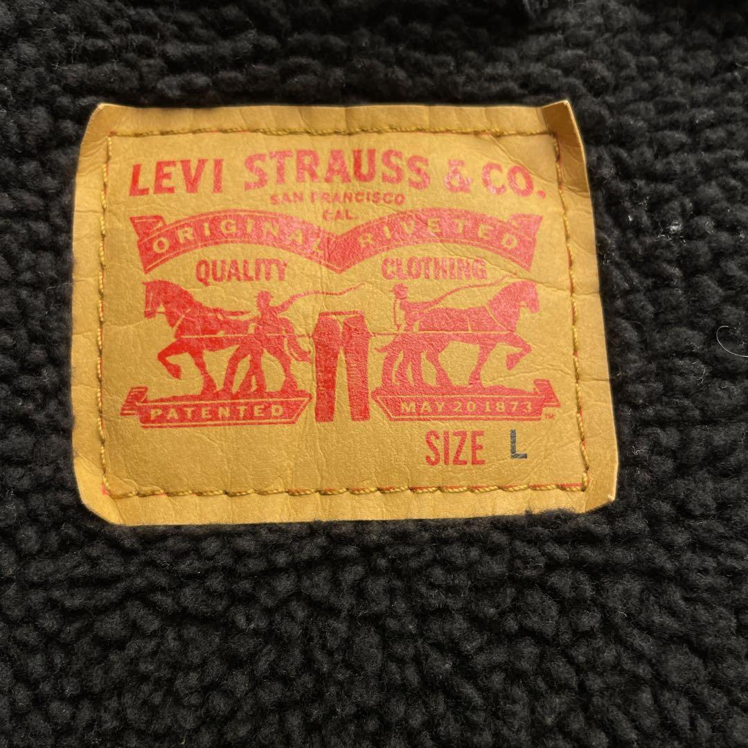 Levi's リーバイス コーデュロイジャケット 古着 黒 ブラック コールテンジャケット メンズ l ボア オーバーサイズ アウター levis_画像5