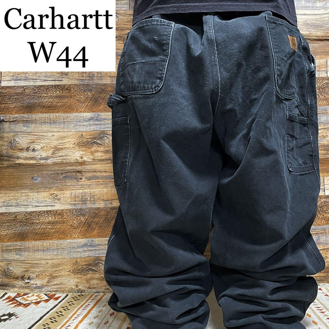 Carhartt 極太バギー ペインターパンツ ブルーデニム W42 古着-