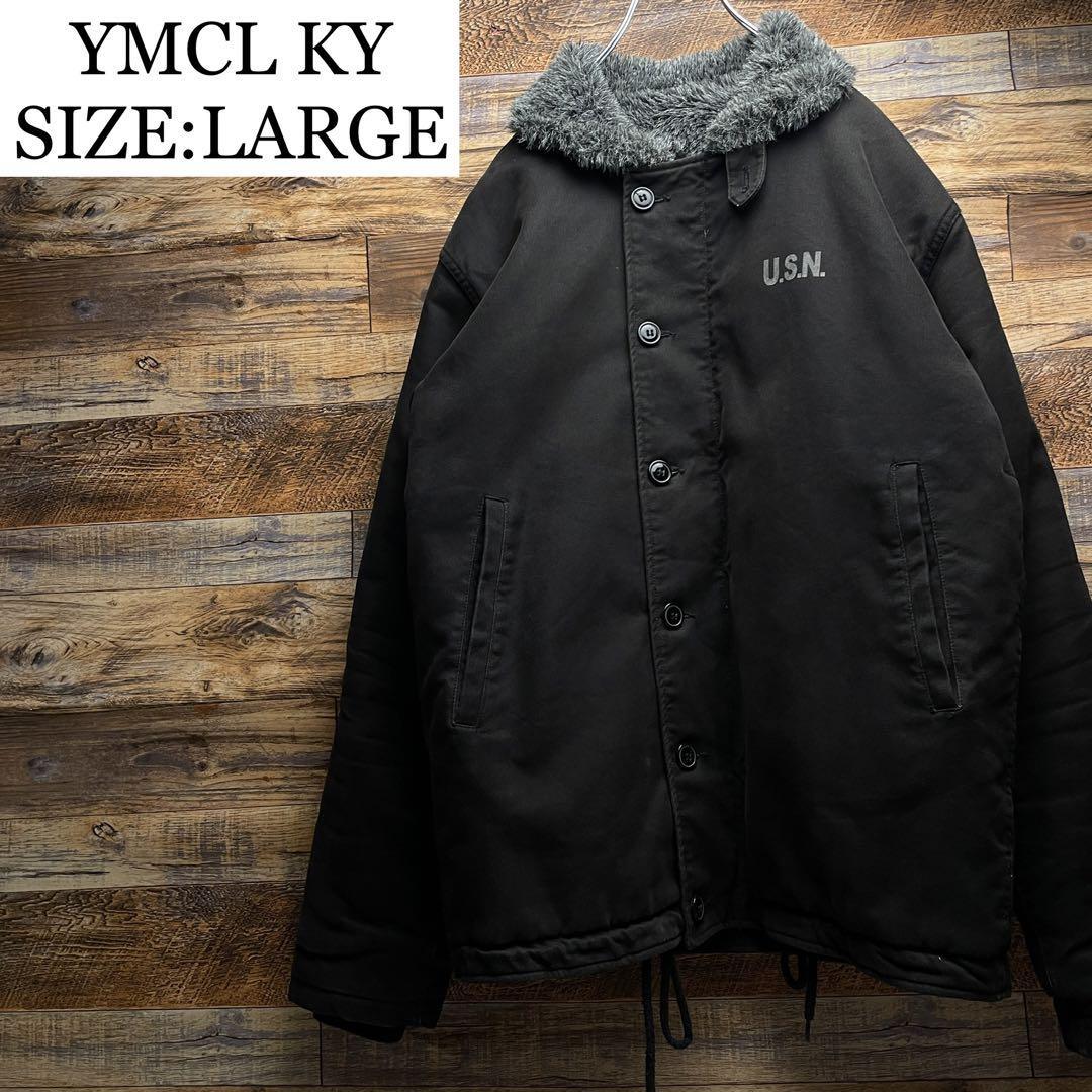 YMCLKY N-1 デッキジャケット 黒 ブラック ステンシル n1 ミリタリー 
