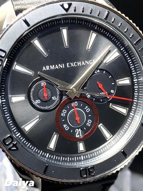 新品 AX ARMANI EXCHANGE アルマーニ エクスチェンジ 正規品 腕時計 アナログ クオーツ 防水 クロノグラフ レザーベルト ビジネス ギフト_画像1