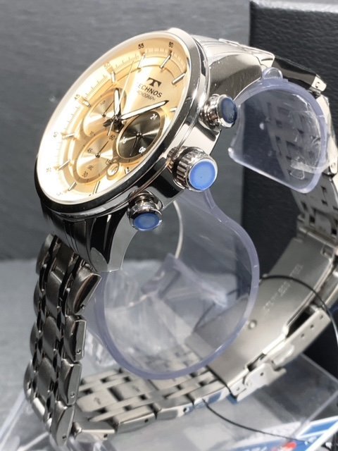 新品 TECHNOS テクノス 腕時計 正規品 アナログ腕時計 クオーツ クロノグラフ カレンダー ステンレス 5気圧防水 メンズ プレゼント ギフト_画像4