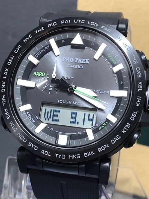 2022年新作 国内正規品 新品 腕時計 CASIO カシオ PROTREK プロトレック クライマーライン 電波 ソーラー アナデジ 多機能 防水 メンズ_画像2