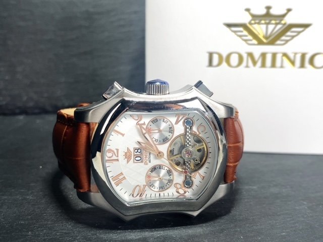 限定モデル 新品 DOMINIC ドミニク 正規品 腕時計 手巻き腕時計 秘密のからくりギミック搭載 レザーベルト アンティーク腕時計 プレゼント_画像7