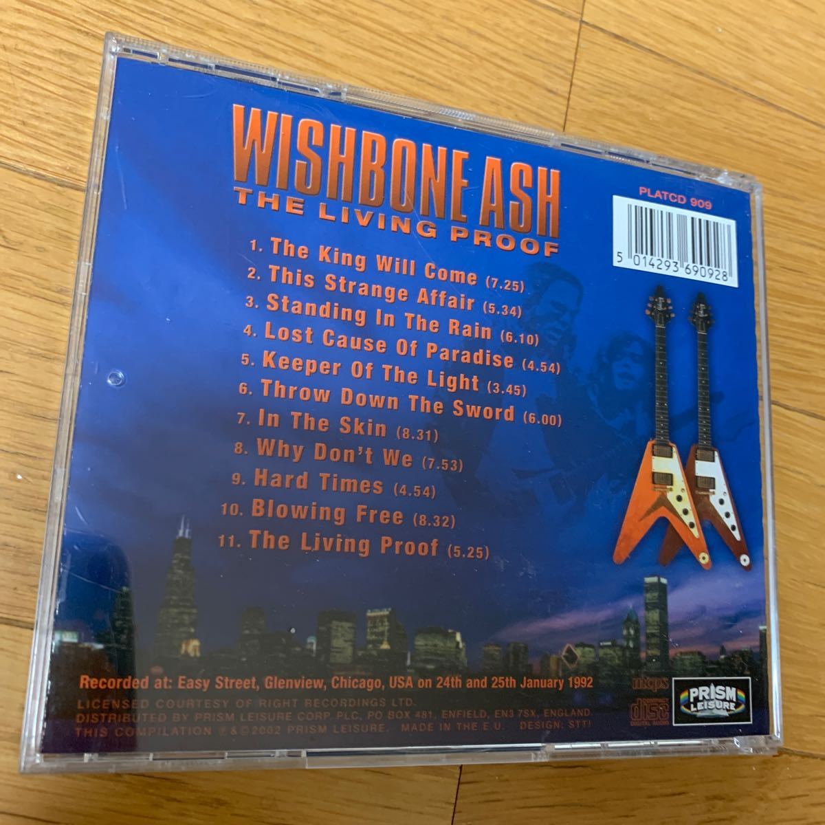 ウイッシュボーンアッシュ　　ザリビングプルーフ　CD １１曲入り　1992jan 25&24 アメリカ　Chicago イージーストリート　グレンビュー_画像2