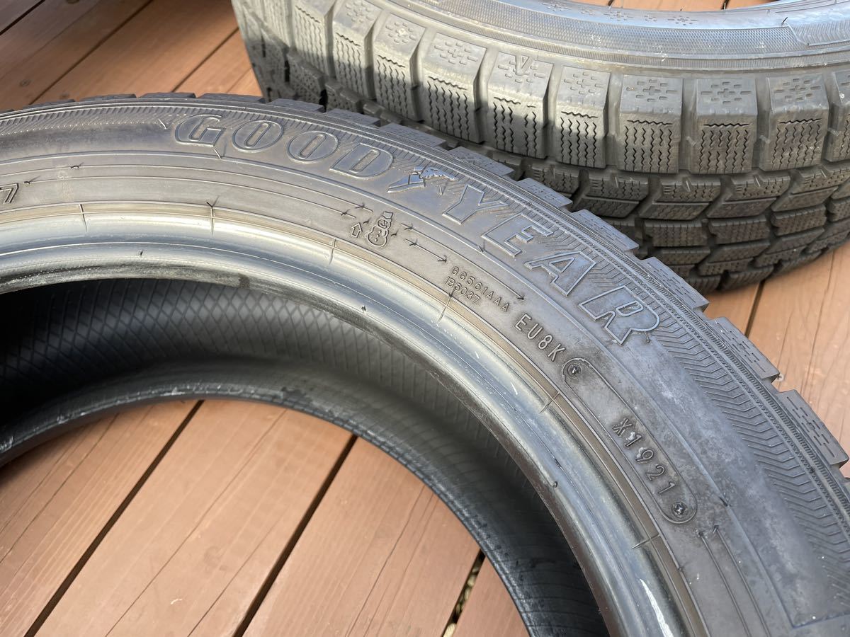 グッドイヤー アイスナビ7 205/55R16 2021年 スタッドレスタイヤ 4本セット バリ山_画像7