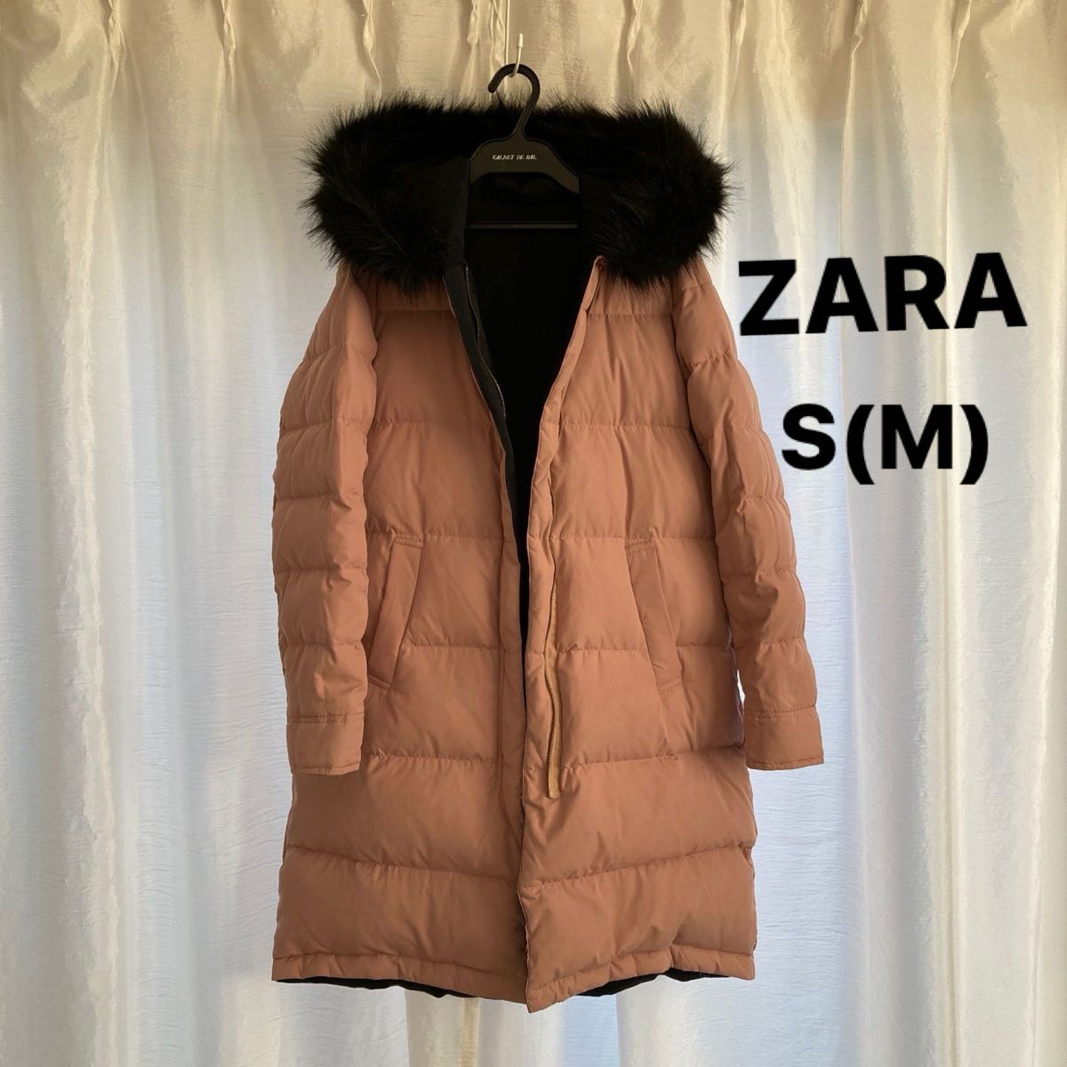 ZARA  ダウンコート　ロングコート　リバーシブル　ファー取り外し