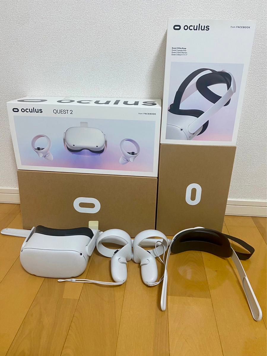 oculus quest 2 64GB 本体とelite ストラップ - PC周辺機器