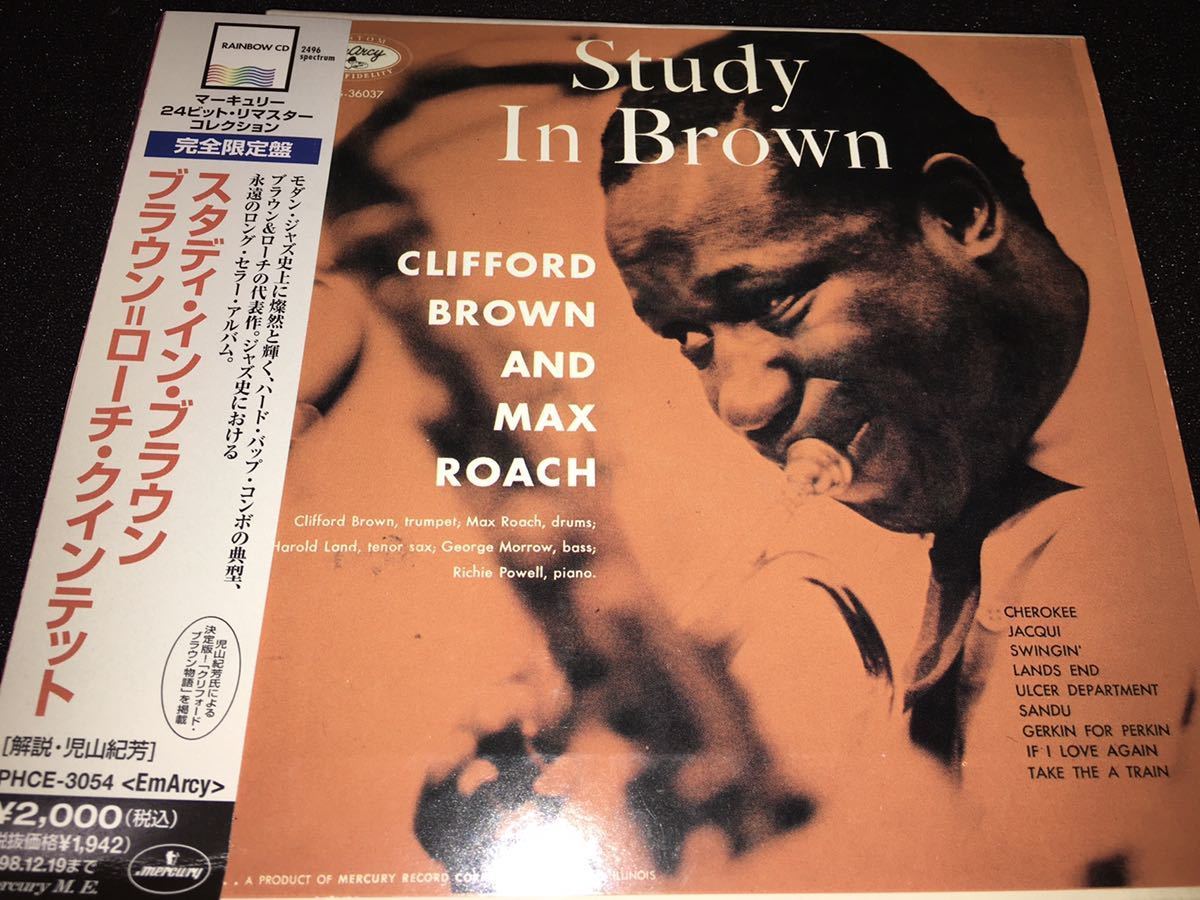 クリフォード・ブラウン スタディ・イン・ブラウン チェロキー マックス・ローチ パウエル 紙ジャケ 国内 Clifford Brown STUDY IN BROWN_画像1