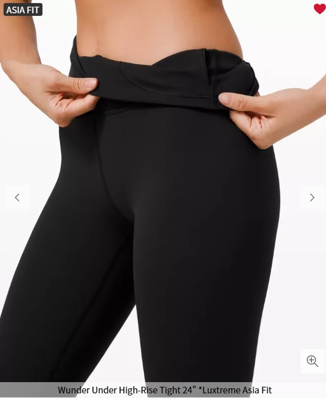 新品 lululemon ルルレモン 定番 Wunder Under ワンダーアンダー ハイライズ タイツ Asia Fit アジアフィット ブラック XS 定価12,800円