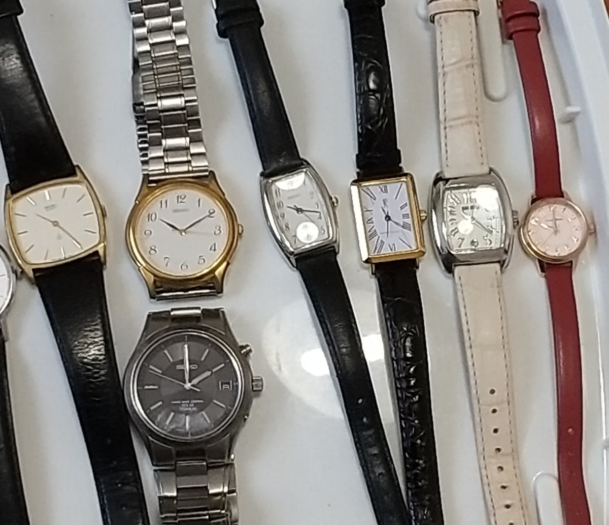 ジャンク 腕時計 SEIKO 8F32 7B22, Yves Saint Laurent, TECHNOS AIR-SOLAR, DIGGRO Smart Watch, 等 他計15個 まとめて_画像8