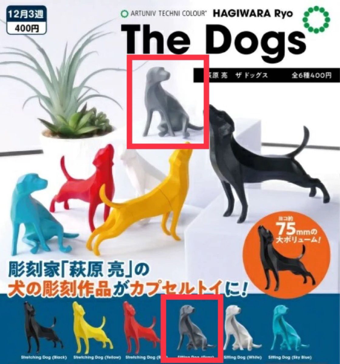 The Dogs 萩原 亮 ザ ドッグス Sitting Dog Gray - その他
