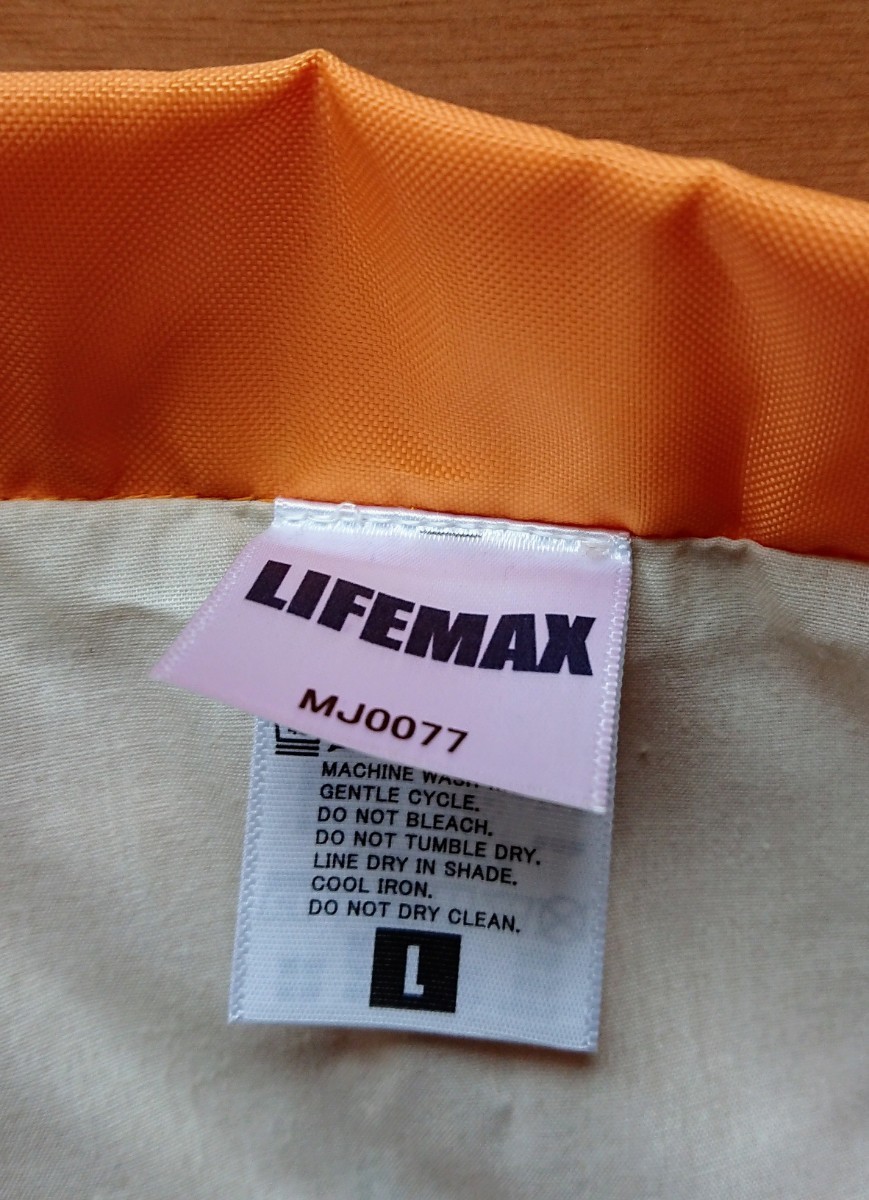 未使用LIFEMAXナイロン コーチ ジャケット L オレンジ橙 グラフィック BMX防水USAレインtultexスケボーRHCスケートボードCDC UNDERCOVER_画像3