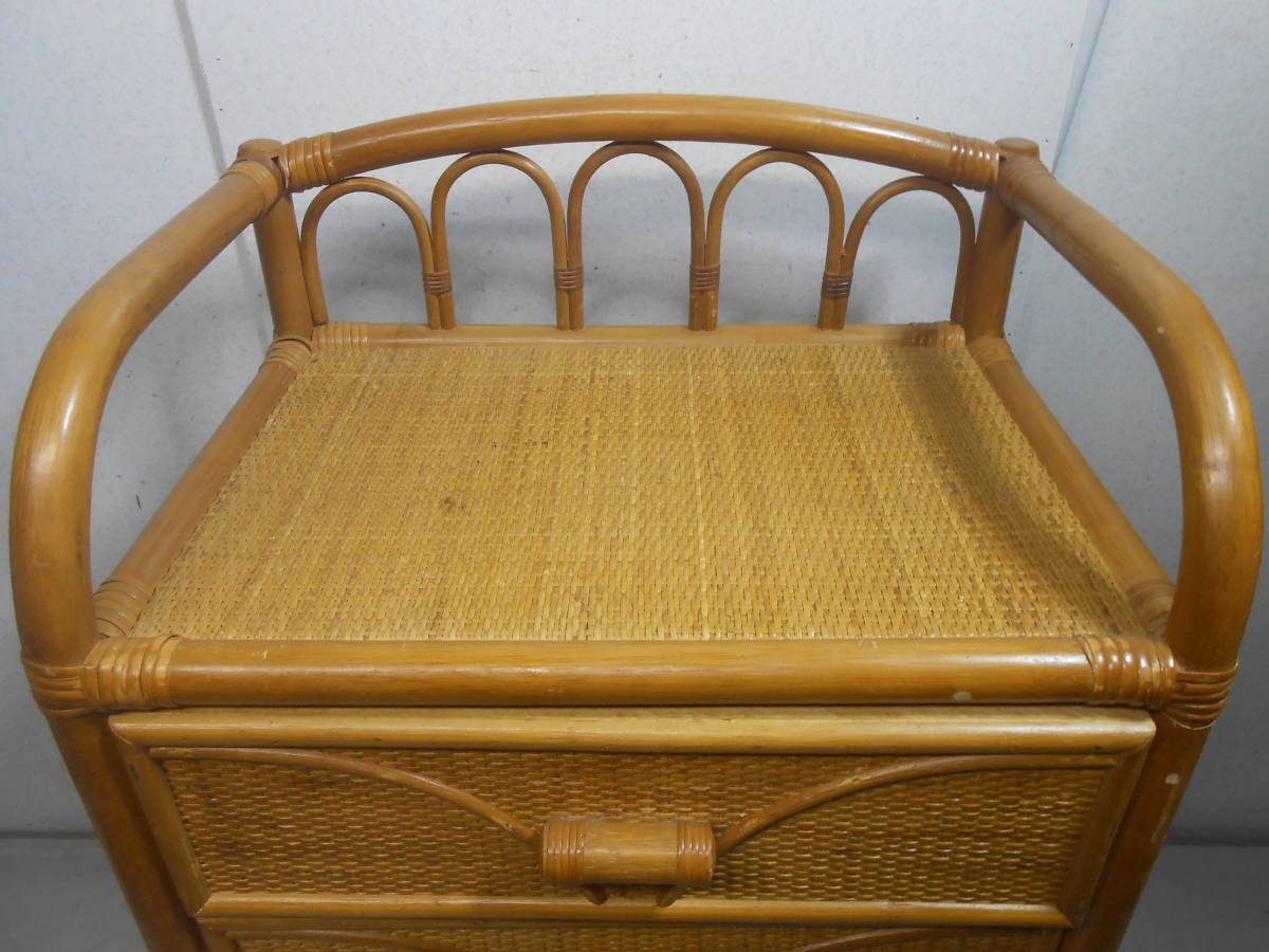 * Osaka departure pickup welcome rattan chest chest rattan Western-style clothes chest of drawers cabinet 4 step clothes storage! household goods flight B rank 