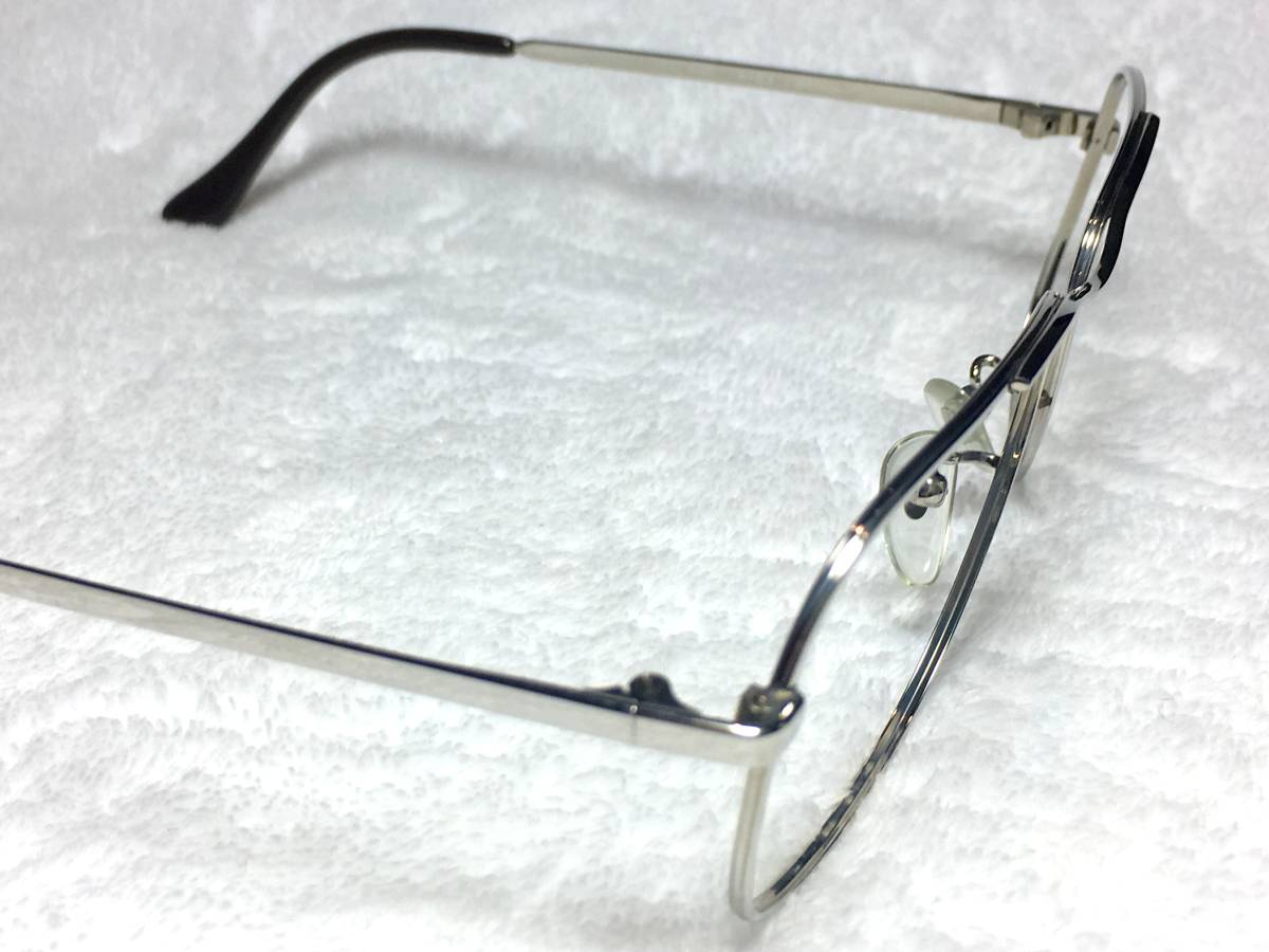 デッドストック VISTA サンプラチナ トップブリッジ 眼鏡 Y-008 54 SPM シルバー ビンテージ 未使用 セミオート フレーム 昭和 レトロ_画像7
