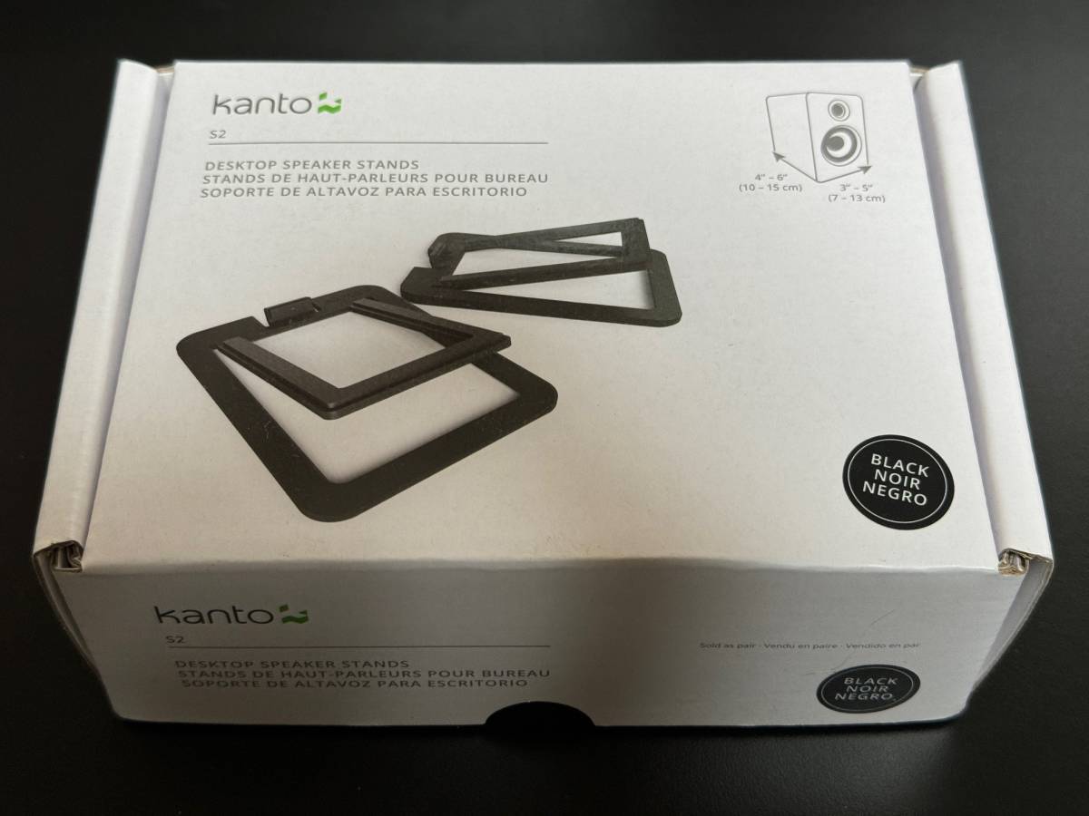 【送料無料】【新品・未使用品】Kanto S2 デスクトップスピーカースタンド（ブラック）並行輸入品_画像9