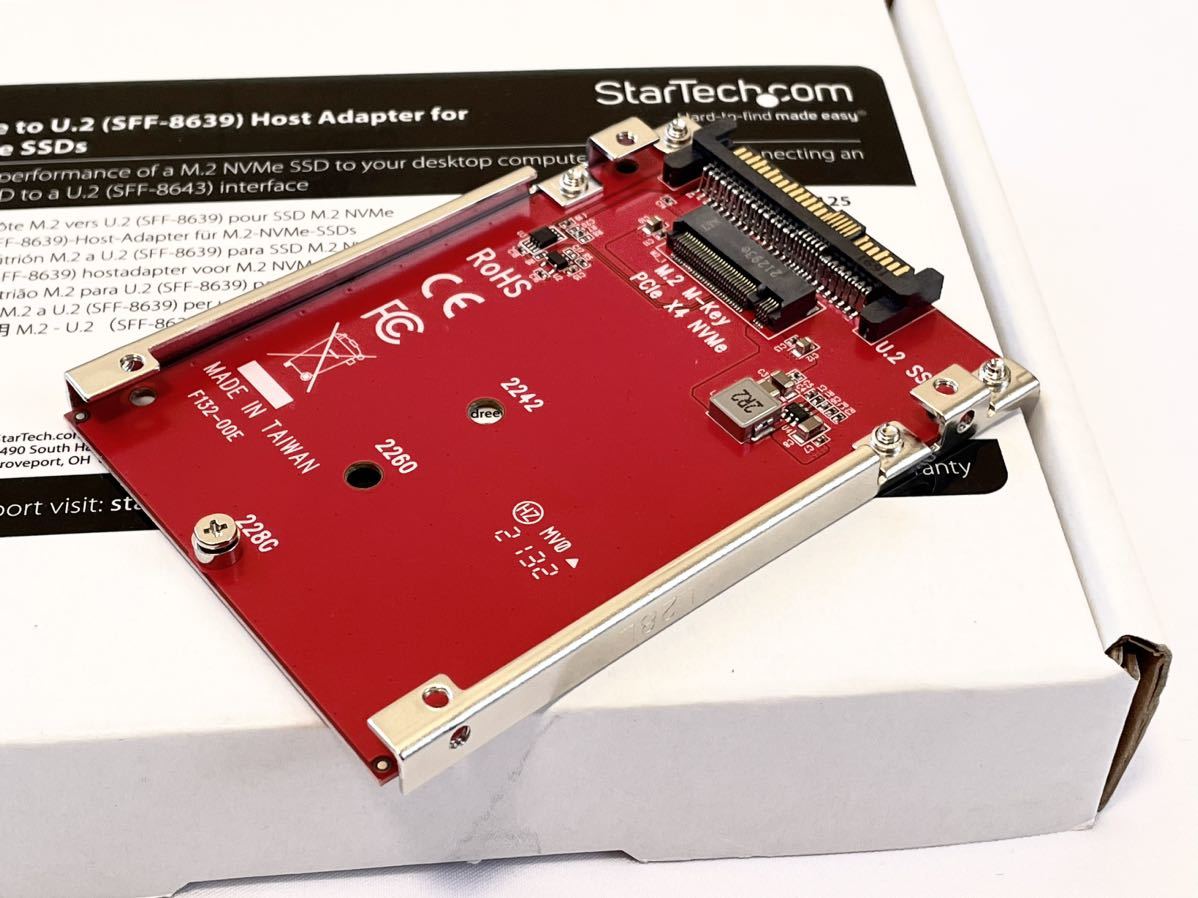 StarTech.comM.2-U.2アダプタM.2PCIeNVMe SSDサポートPCI ExpressM.2ドライブ-2.5インチU.2(SFF-8639)ホストアダプタM.2SSDコンバータ　A14_画像8