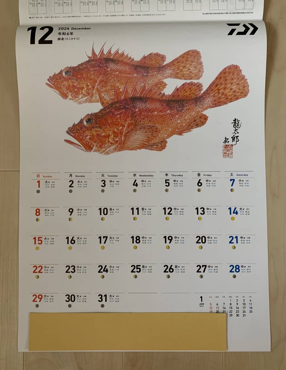 (T6)　カレンダー【2024 ダイワ魚拓カレンダー】_画像10