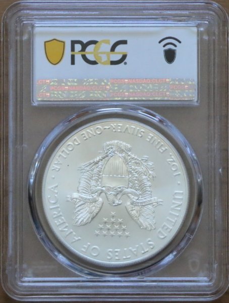 2020-P アメリカ イーグル銀貨 PCGS MS70 First Strike Emergency Issue フィラデルフィアラベル 割れあり 7044_画像2