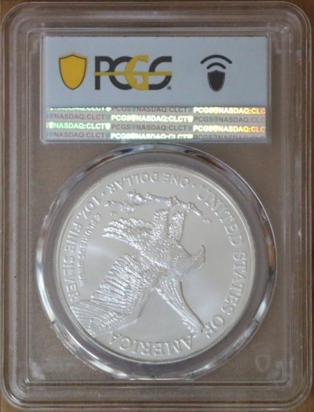 2021-S アメリカ イーグル銀貨 PCGS MS70 First Day of Issue type2 Emergency Issue_画像2