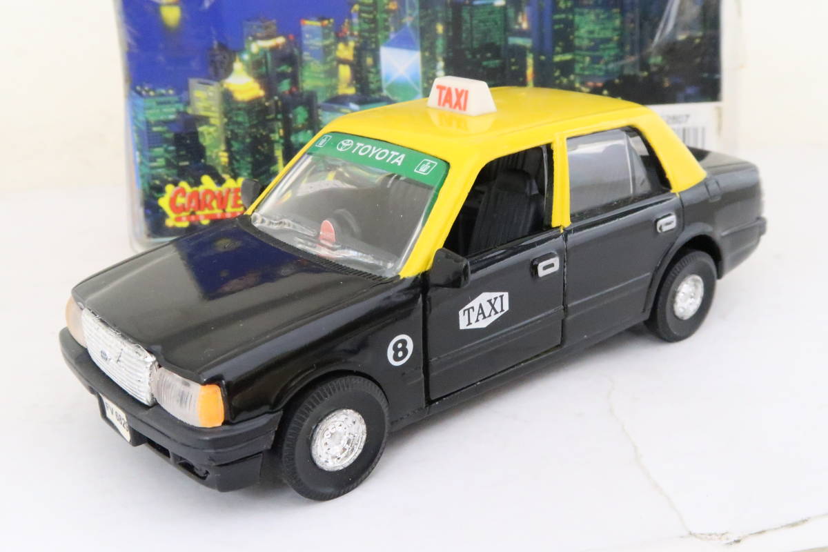 CARVEN TOYOTA CROWN COMFORT TAXI 黒/黄 トヨタ クラウン コンフォート タクシー 箱付 1/35? イクレ_画像1