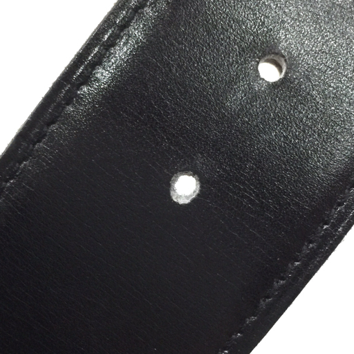 エルメス Hバックル レザー ベルト サイズ 85 メンズ □L ファッション小物 ブランド小物 ブラック 黒 HERMES_画像6