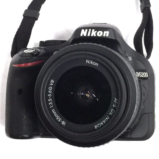 1円 Nikon D5200 AF-S DX NIKKOR 18-55mm 1:3.5-5.6 G VR 55-300mm 1:4.5-5.6 G ED デジタル一眼レフ カメラ C181729_画像2