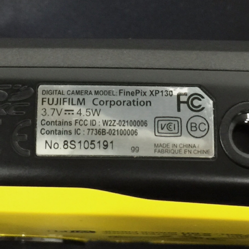 1円 FUJIFILM FinePix XP 130 コンパクトデジタルカメラ 防水 イエロー C161849_画像6