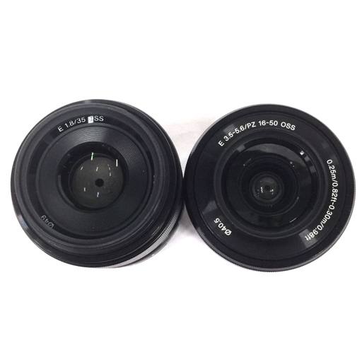 1円 SONY α 6000 E 3.5-5.6/PZ 16-50 OSS 1.8/35 OSS ミラーレス一眼 カメラ ブラック C191150_画像8