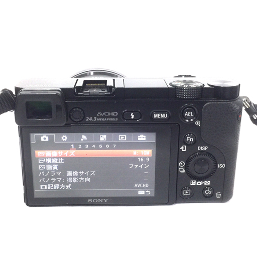 1円 SONY α 6000 E 3.5-5.6/PZ 16-50 OSS 1.8/35 OSS ミラーレス一眼 カメラ ブラック C191150_画像2