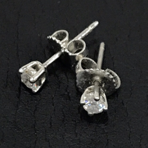 1円 ティファニー 1P ダイヤモンド ピアス Pt950 総重量約1.5g アクセサリー Tiffany＆Co. A9730_画像1