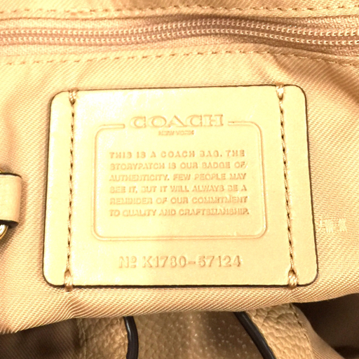 コーチ 2WAY ショルダーバッグ レディース ベージュ ハンドバッグ ゴールドカラー金具 斜め掛け COACH QR123-45_画像7