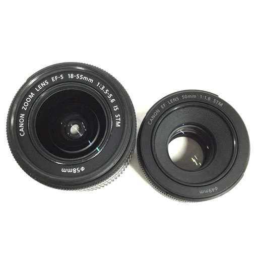 1円 Canon EOS Kiss X8i EF-S 18-55mm 1:3.5-5.6 IS STM EF 50mm 1:1.8 STM デジタル一眼レフ カメラ C192354_画像7