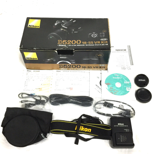 1円 Nikon D5200 AF-S DX NIKKOR 18-55mm 1:3.5-5.6 G VR デジタル一眼レフ カメラ ブラック_画像8