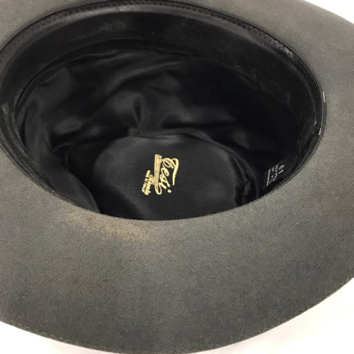 テシ サイズ 61 中折れ帽 ハット 帽子 イタリア製 ファッション小物 服飾小物 メンズ グレー×ブラック系 Tesi_画像9