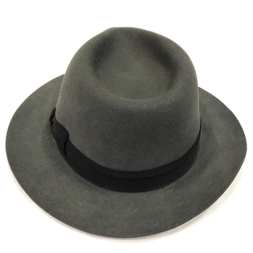 テシ サイズ 61 中折れ帽 ハット 帽子 イタリア製 ファッション小物 服飾小物 メンズ グレー×ブラック系 Tesi_画像2