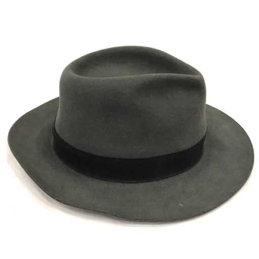 テシ サイズ 61 中折れ帽 ハット 帽子 イタリア製 ファッション小物 服飾小物 メンズ グレー×ブラック系 Tesi_画像4