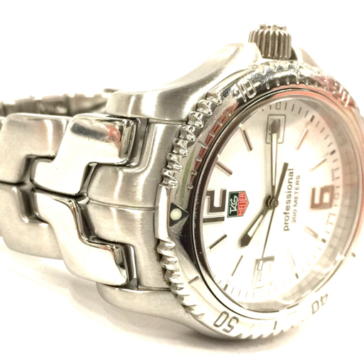 タグホイヤー プロフェッショナル デイト クォーツ 腕時計 メンズ WT1114 ホワイト文字盤 稼働品 TAG HEUER_画像10