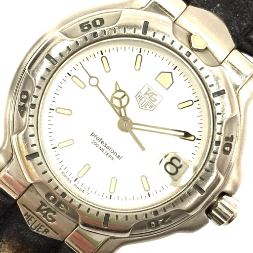 タグホイヤー プロフェッショナル デイト クォーツ 腕時計 200M WH1211 ホワイト文字盤 SS 稼働品 TAG HEUER_画像1