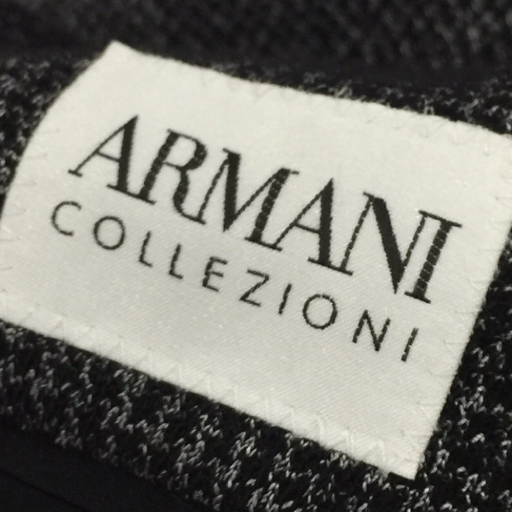 アルマーニ サイズ52 長袖 ウール ジャケット 千鳥柄 メンズ グレー系 ポケット フロントボタン ARMANI_画像6