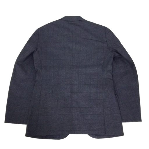 ビームスF サイズ 48 長袖 ジャケット 他 パンツ ジップフライ 含 スーツ 上下 チェック柄 メンズ 紺×黒系 計2点_画像3