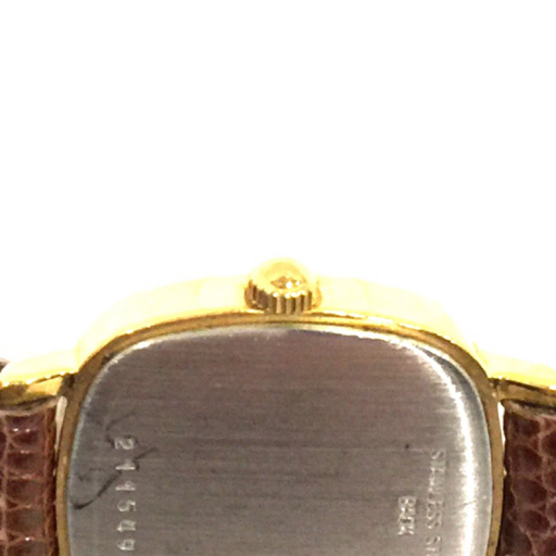 ロンジン クォーツ 腕時計 レディース ゴールドカラー文字盤 稼働品 純正尾錠 社外ベルト ブランド小物 QR011-108_画像4